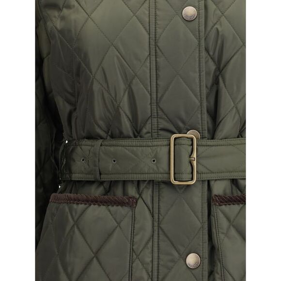 Burberry Quilted Corduroy Collar Jacket Women Green Jackets & Coats - Picture 3 of 3